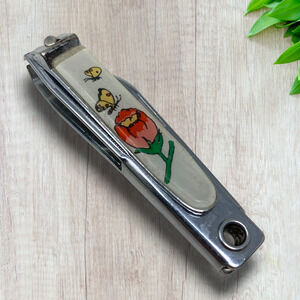 Vintage 1980s "Super" Nail Clipper Knife Bottle Opener Nail File Butterfly Korea